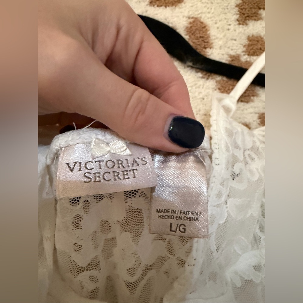 Vintage Victoria Secret All White Lace Slip Dress - Picture 3 of 5